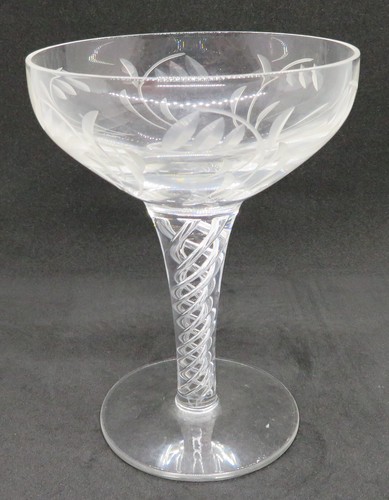 Clear etched glass vintage