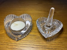 Cute Heart Shaped Dresser Set With Tea light Holder And Ring Holder