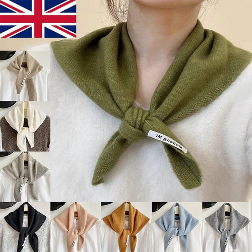 Wool knitted triangular - triangular, scarf