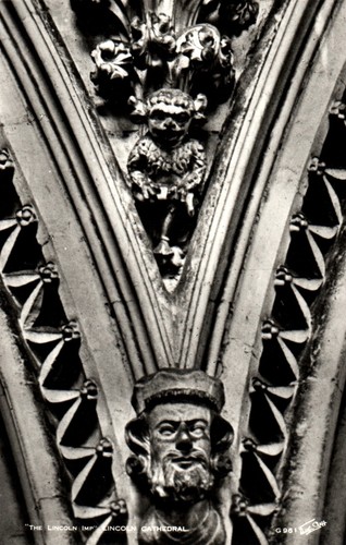 Lincoln imp postcard - lincoln,