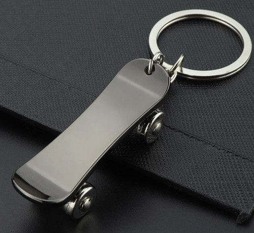 Skateboard keychain black - skateboard,