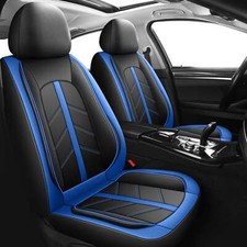 Luxury Black Blue PU Leather Front Car Seat Covers VAUXHALL ASTRA CORSA ADAM