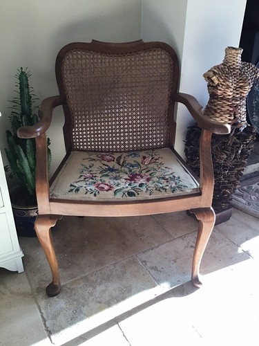 French vtg bergere tapestry - french,