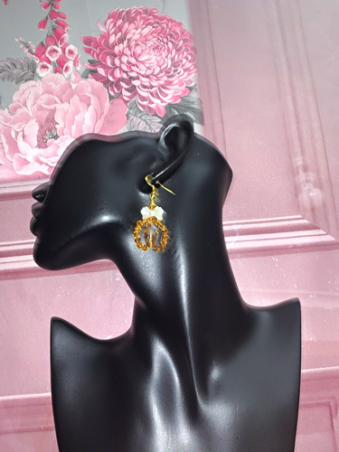 Handmade gold tone - gold, beaded