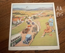 ORIGINAL Vintage 1930s Macmillan LOOK&LEARN Classroom Poster THE USEFUL MOTOR