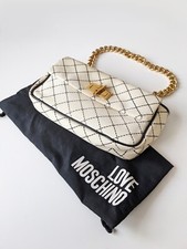 VINTAGE MOSCHINO Y2K *RARE* Beige & Black Gold Chain Clothes Peg Bag - NWOT