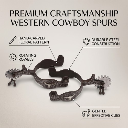Western cowboy horse spurs - horse, low