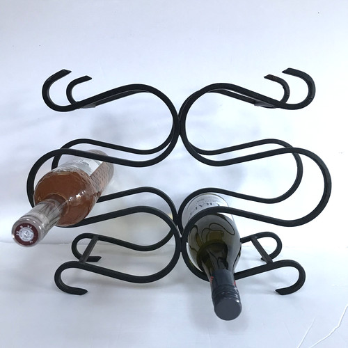 Vintage wrought iron wine rack - wine,