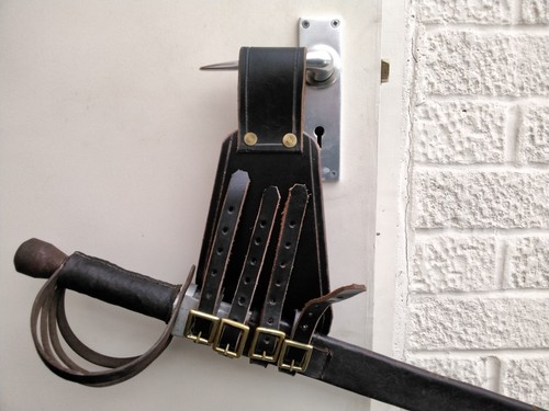 Swordbelt hanger leather - hanger, belt