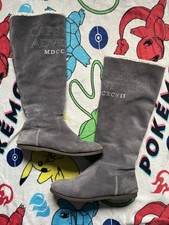 Gaastra Women’s Grey Suede Over Knee Boots Furry Lining Size Eu 42 Uk 8