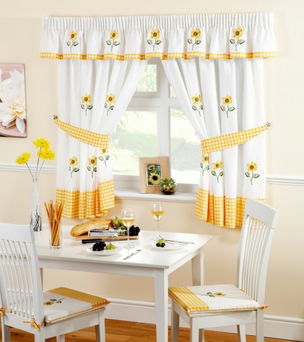 Sunflower kitchen curtains - curtains,, 5