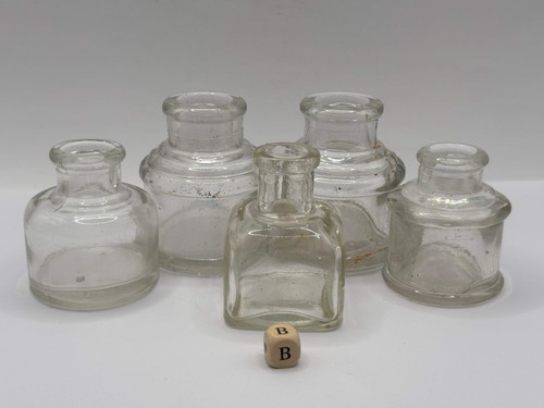 Old clear glass inks - 5,