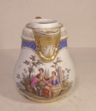 Meissen Helena Wolfsohn Watteau Hand Painted Jug