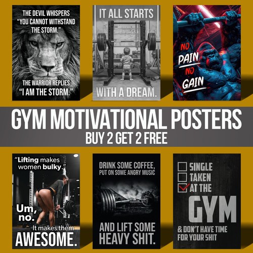 Gym motivational posters work - gym,