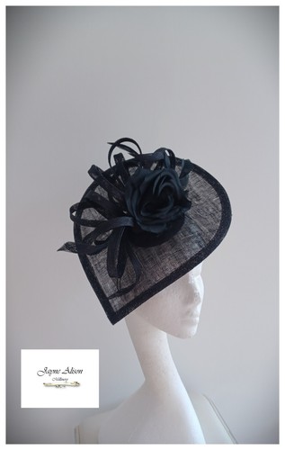 New black fascinator - -,