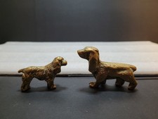 Vintage Brass Spaniel Dog x 2
