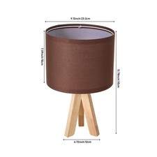Wooden Tripod Table Lamp with