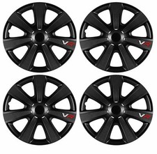 4 x Black VR Wheel Trims Hub