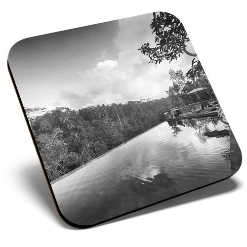 Square single coaster - coaster, bw