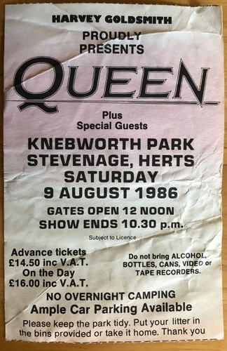 Queen knebworth 1986 - queen,