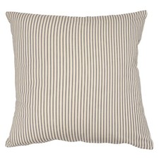 Ticking Stripe 22" Cushion Cover Navy Woven Cotton Square Home Scatter