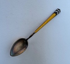 Fine Quality Hans Hansen Denmark Silver & Guilloche Enamel Spoon 1924