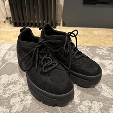 Women  Black Wedged Platform