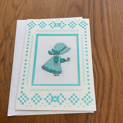 Handmade cross stitch card - handmade,
