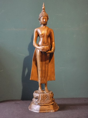 Antique bronze buddha statue - buddha,