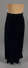 Vintage velvet maxi skirt A Line Black 28” Waist  Victorian Carol Singer