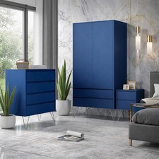 Piece navy blue bedroom - navy,