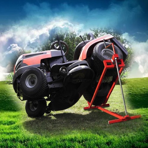 Lawn ride mower lifter - on,