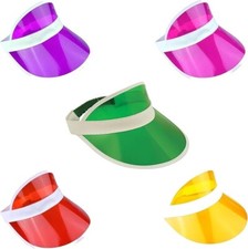 Unisex 80s Style Neon Visor Hat – Great for Golf, Stag, Tennis, Parties