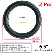 2pcs 6.5" Speaker Refoam Kit
