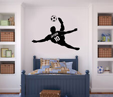 Personalised football player Wall sticker OverHead Kick Vinyl Home Decor Gift OH