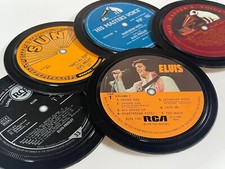 5 ELVIS PRESLEY coasters. Sun