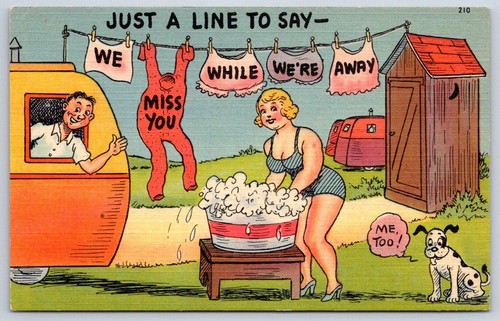 Vintage linen comic - vintage,
