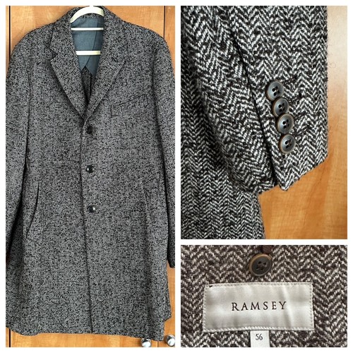 Ramsey brown herringbone - brown, wool