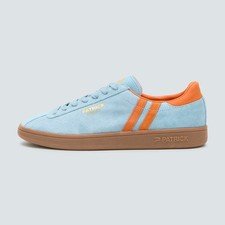 Patrick Monaco Mens Trainers Casual Shoes Light Blue Orange