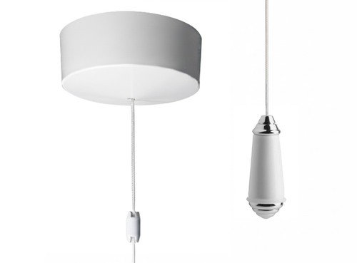 White bathroom ceiling light - white,