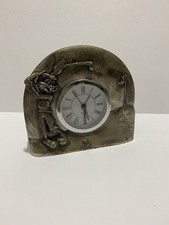 Rare Vintage 1993 Warner Bros Bugs Bunny Golfing PEWTER Alarm Clock