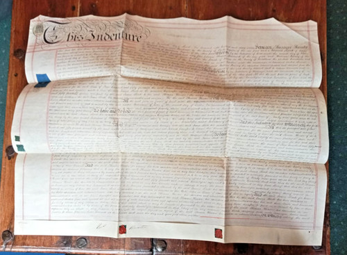 Victorian vellum indenture - victorian,