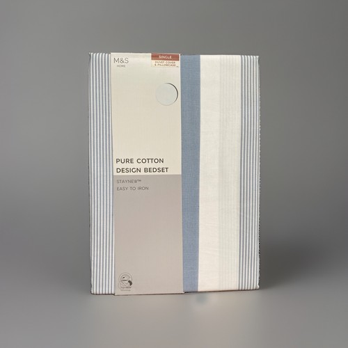 Single bedset striped stay - m&s,