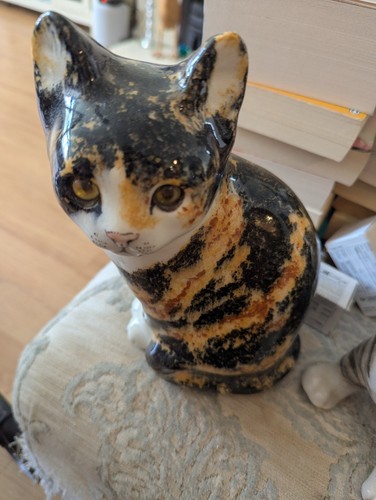 Winstanley pottery tabby cat - winstanley,