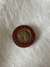 Vintage F&M.W Terrier Club Enamelled Badge Brooch Pin Dog Collectable Badge