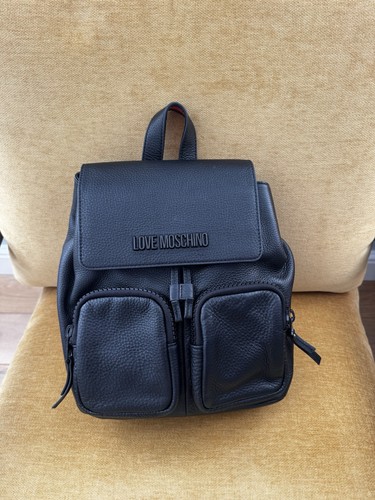 Moschino small black leather - black,