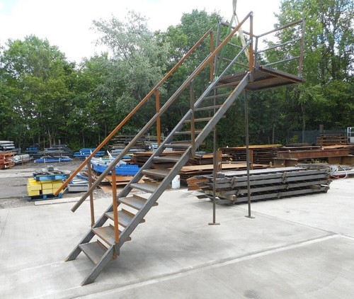 Used steel staircase with - used,