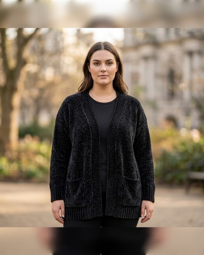 George black chenille cardigan - george,