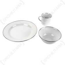 White enamel plate - enamel, bowl
