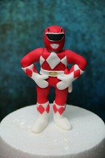Power Rangers Red inspired handmade edible figurine cake topper 